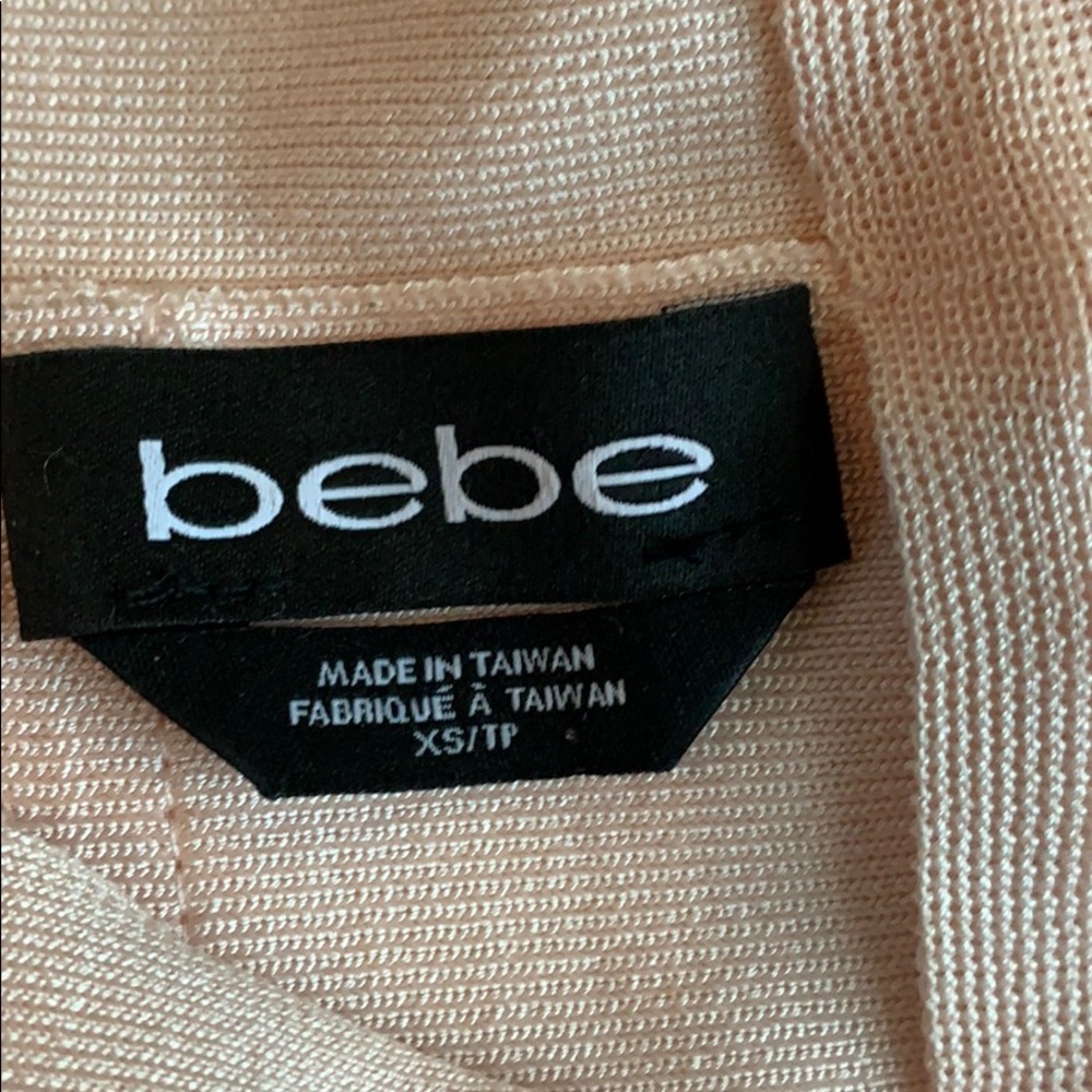 Bebe bodycon off-the-shoulder light pink dress - Picture 2 of 4